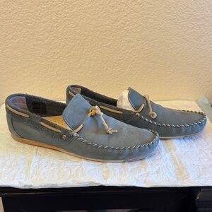J Shoes Blueish Green Leather Loafers
